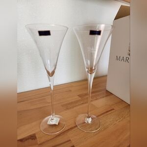 NIB Marquis by Waterford Paur Crystal Celebration Flutes